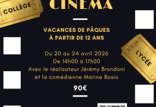 Stage Cinéma pour les collégiens et lycéens à l&rsquo;Atelier MOZ Chantilly