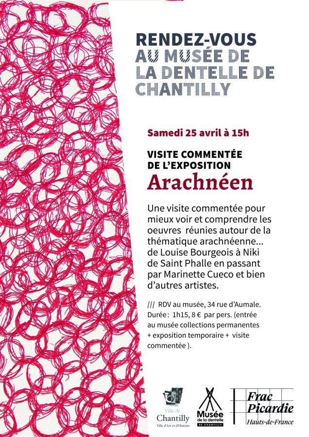 affiche expo Arachnéen dentelle 25 avril