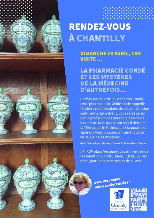 affiche visite VAH chantilly pharmacie condé 19 avril